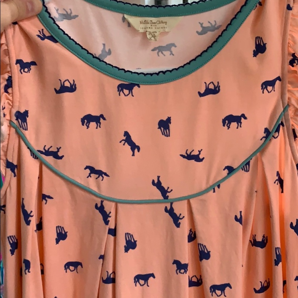 Matilda Jane Peach and Navy Kids Dress